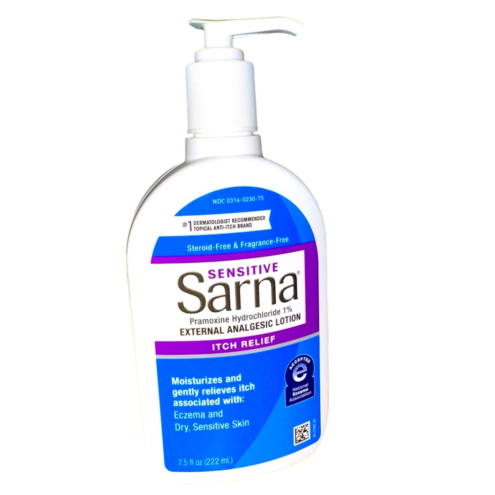 Sensitive Sarna Steroid & Fragrance Free Analgesic Lotion Itch Relief 7.5 Oz